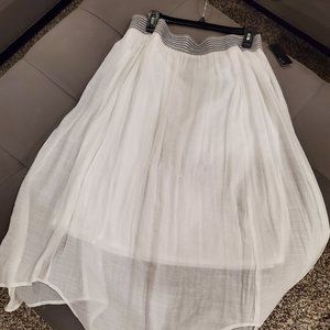 White Flare Skirt